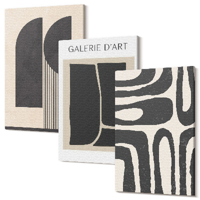 Sada 3 obrazov Abstraktné tvary minimalistické plagáty