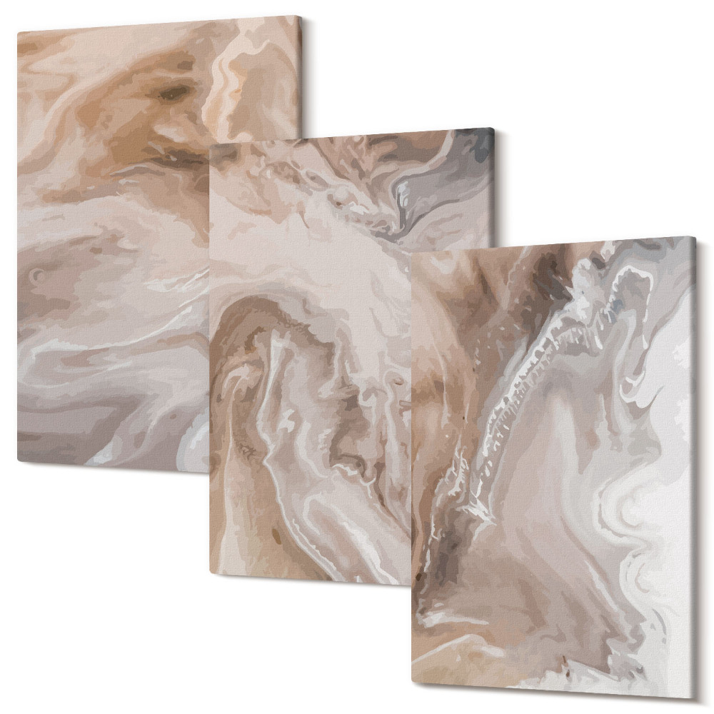 Sada obrazov na stenu triptych Kamenné textúry abstraktné mramorové vzory