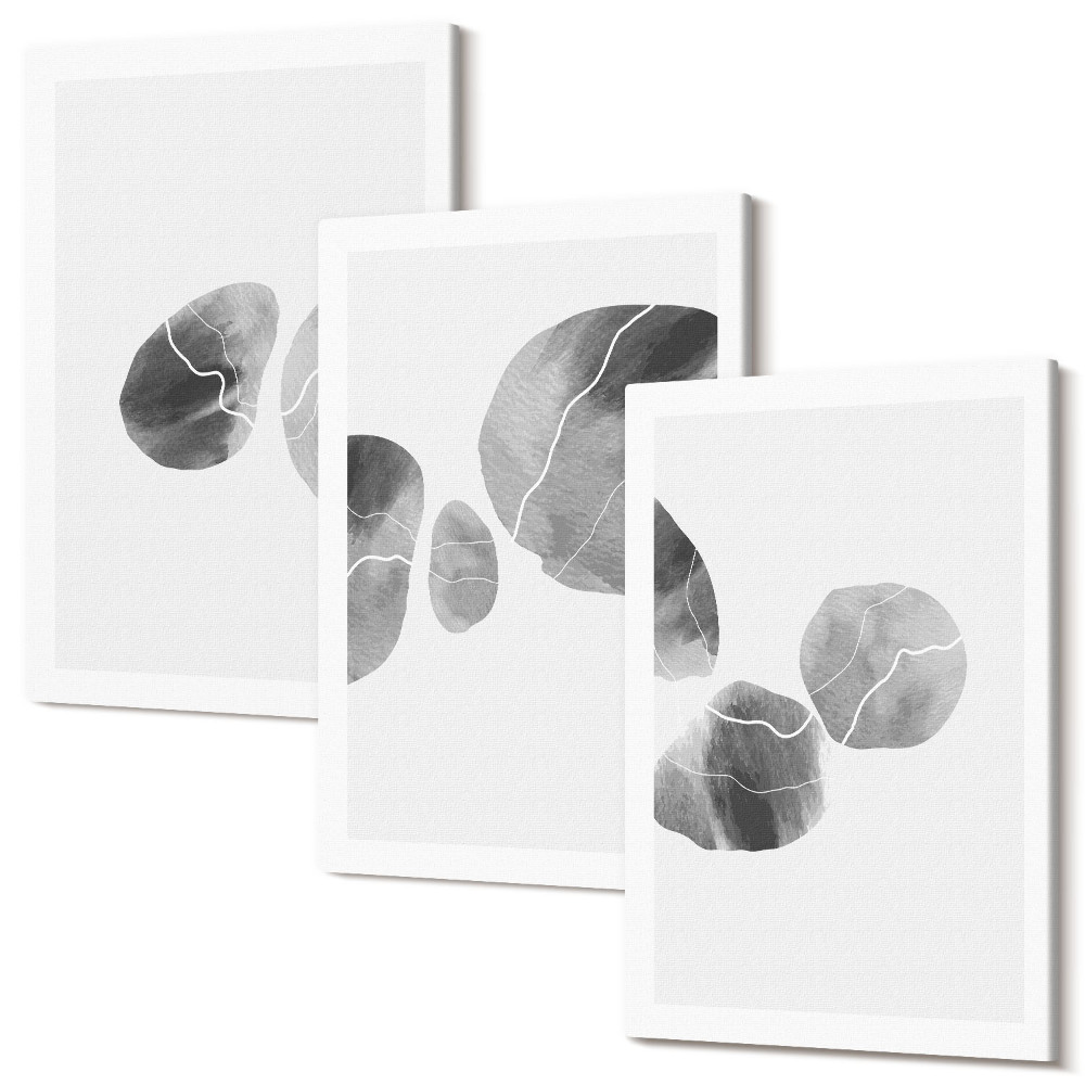 Sada obrazov triptych Farba škvrny abstraktná minimalistická maľba