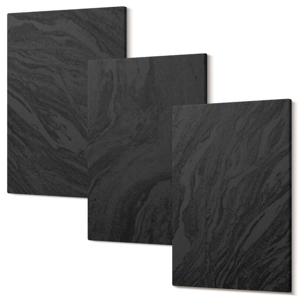 Sada obrazov triptych Tmavé mramorové elegantné textúry v glamour štýle