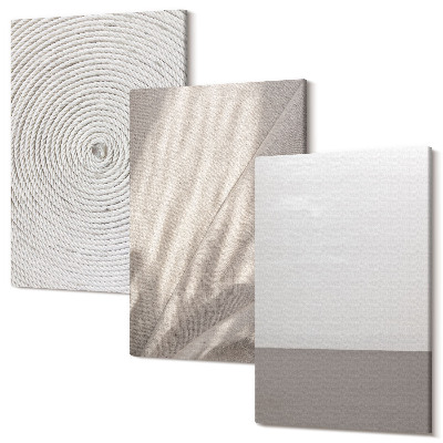 Sada obrazov triptych Jemné prírodné textúry v štýle boho