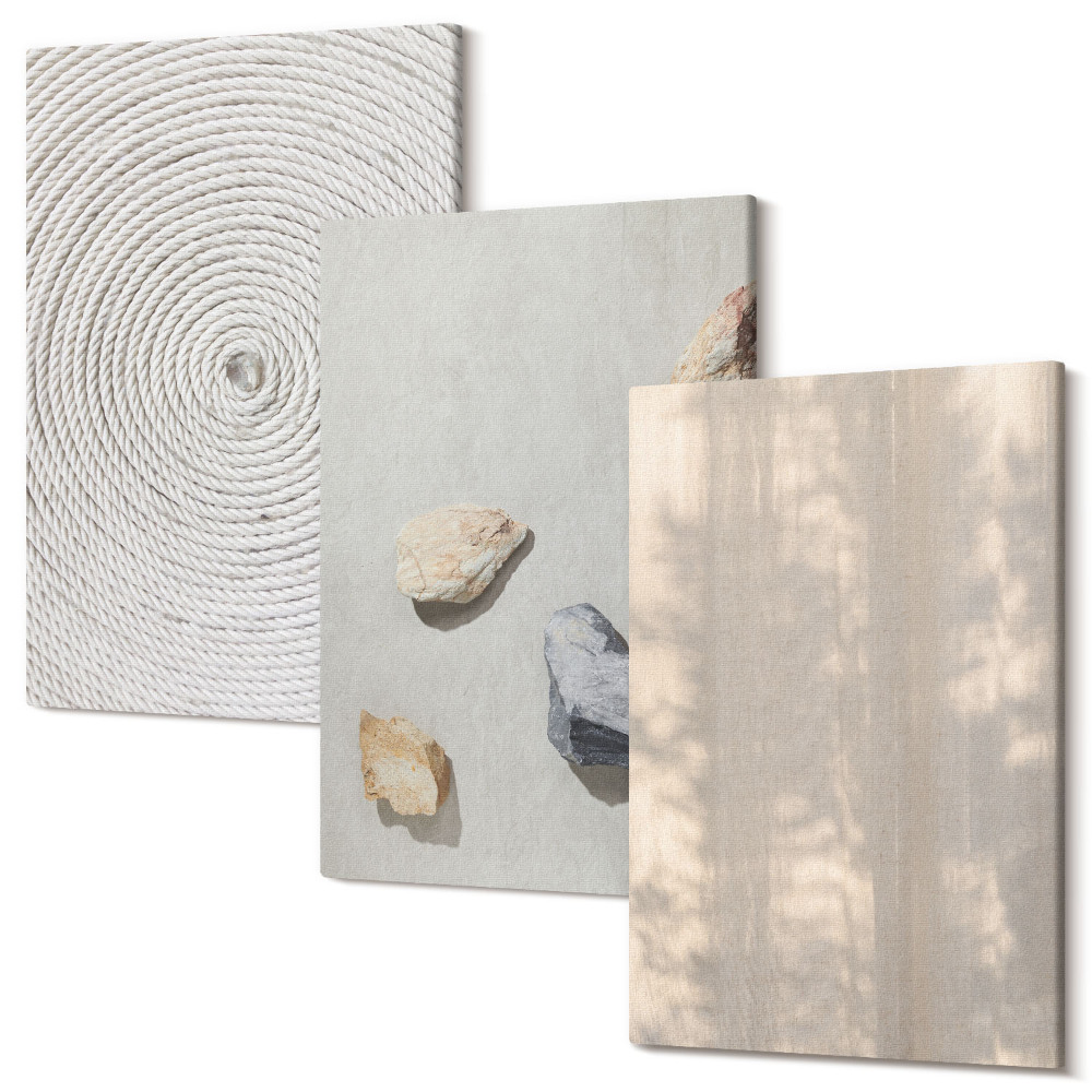 Sada obrazov triptych Boho textúry prírodné štruktúry