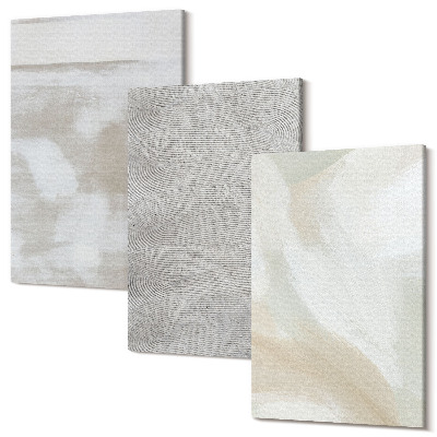 Sada obrazov triptych Abstrakcia v dizajne, moderné maliarske textúry