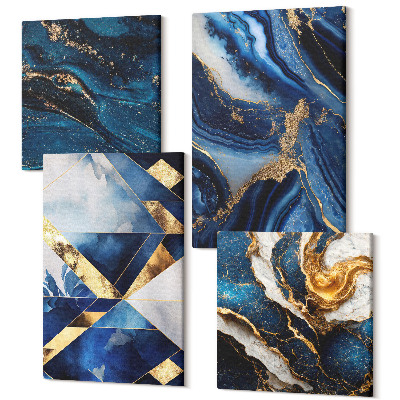 Sada obrazov kvadryptych Abstraktné elegantné vzory s akcentmi