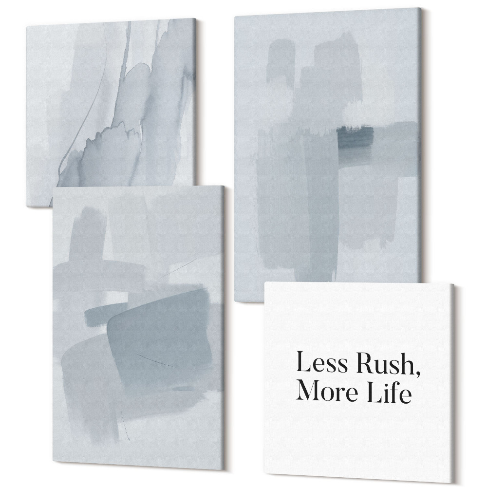 Sada 4 obrazov Abstraktné kompozície v štýle akvarelu