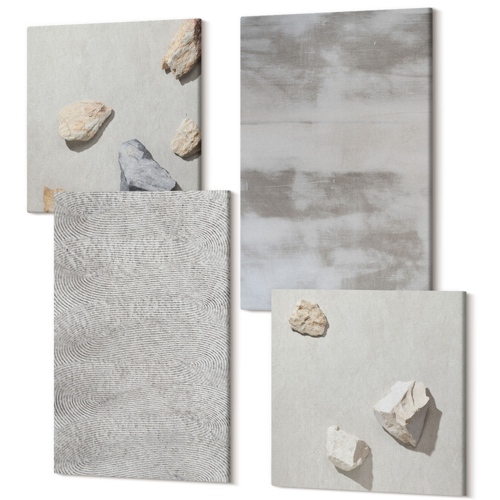Sada 4 obrazov Moderné štruktúry textúry v minimalistickom štýle