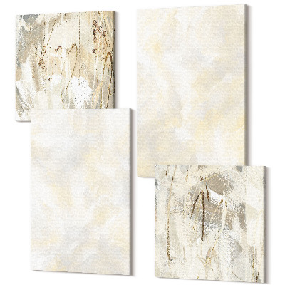 Sada obrazov kvadryptych Svetlá textúra ťahy štetcom dizajn