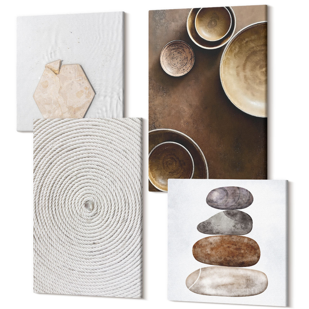 Sada 4 obrazov Textúry v umeleckom modernom dizajne