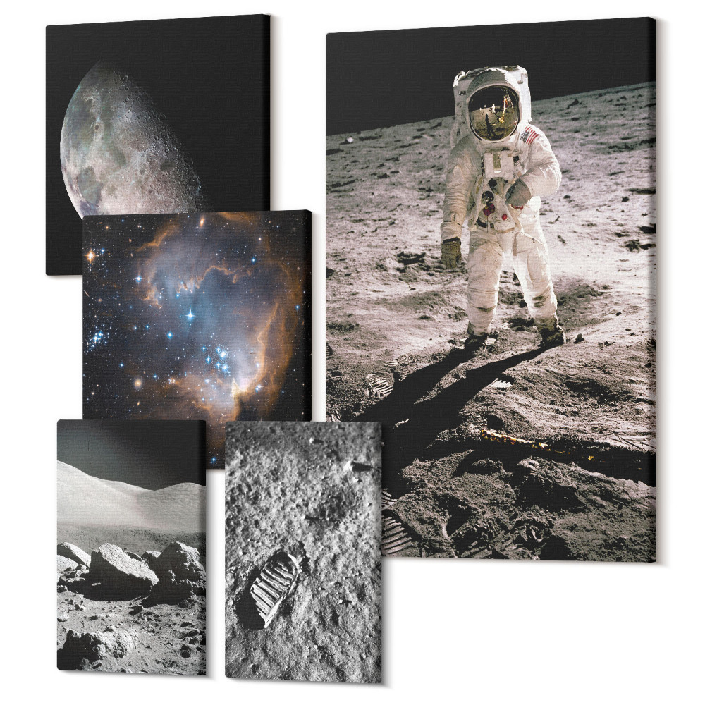 Sada obrazov na stenu pentaptych Kozmické objavy a tajomstvá vesmíru