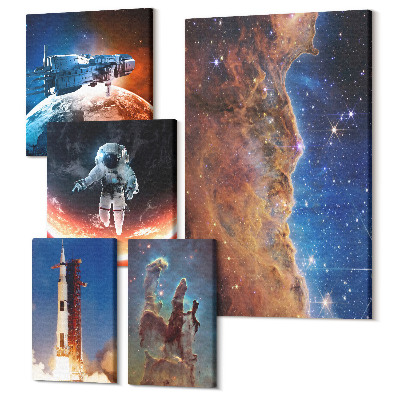 Sada 5 obrazov Cestovanie do vesmíru skúmanie vesmíru a galaxií