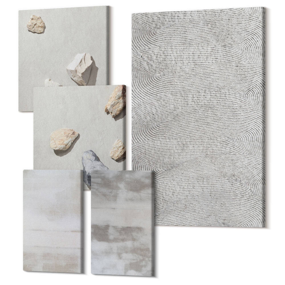 Sada 5 obrazov Moderné štruktúry textúry v minimalistickom štýle
