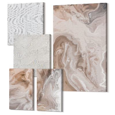 Sada 5 obrazov Kamenné textúry abstraktné mramorové vzory