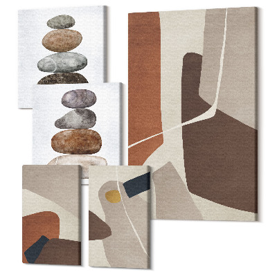 Sada obrazov pentaptych Abstraktné boho maľby tvarov v modernom štýle