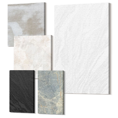 Sada 5 obrazov Rôzne farby elegantných kamenných štruktúr