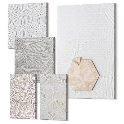 Sada 5 obrazov Ľahké textúry na piesku, jemný boho štýl