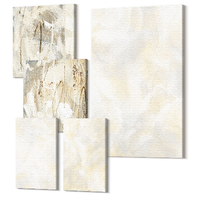 Sada obrazov pentaptych Svetlá textúra ťahy štetcom dizajn