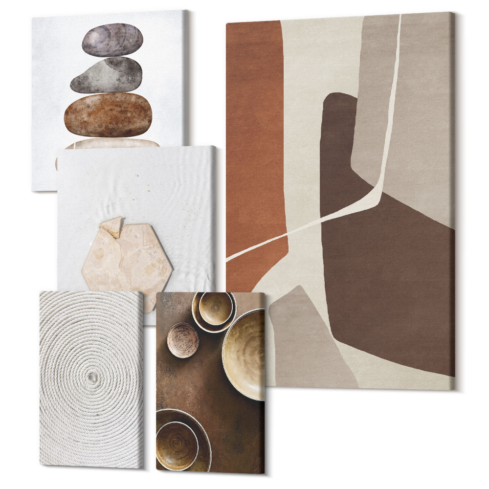 Sada 5 obrazov Textúry v umeleckom modernom dizajne