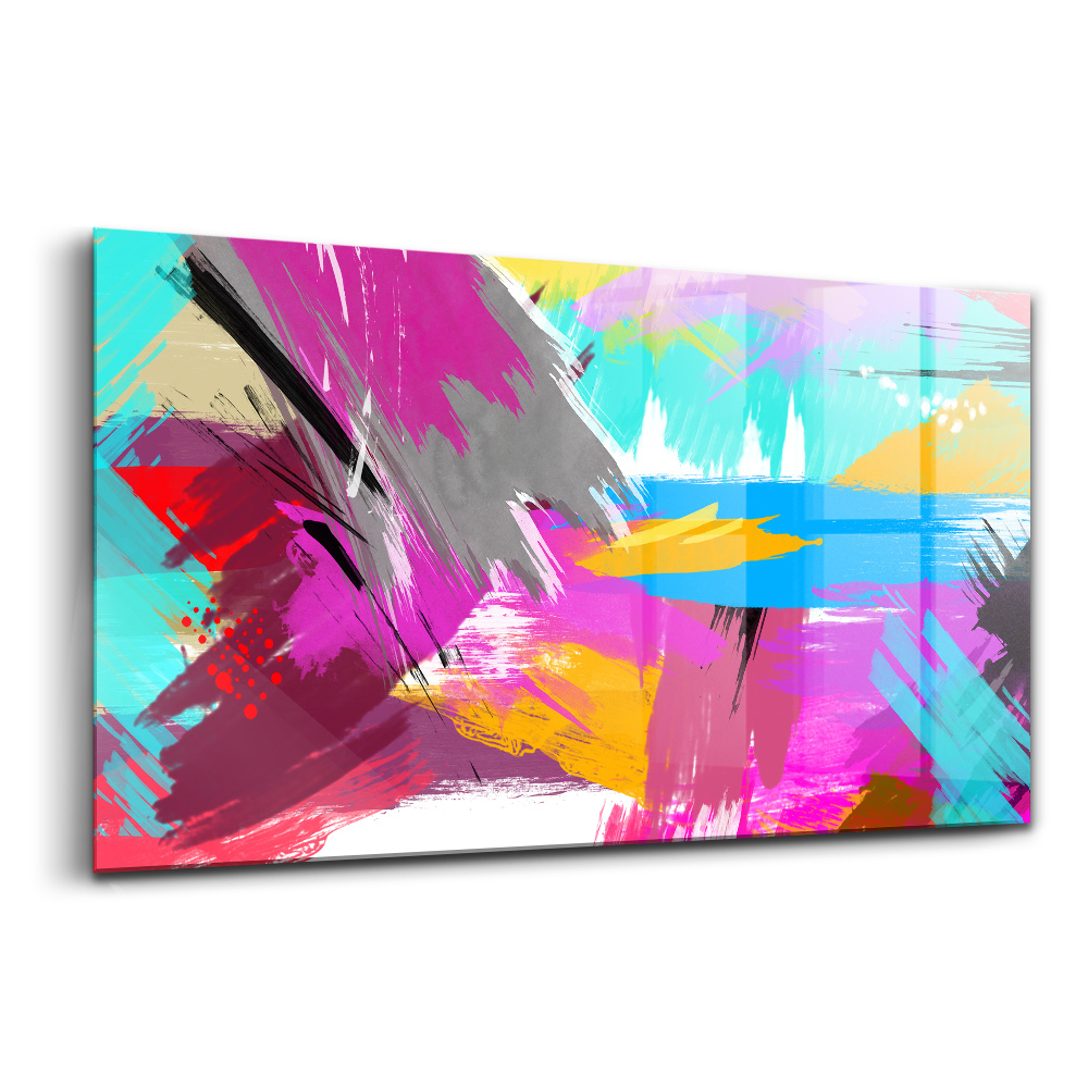 Luxusný sklenený obraz Abstraktné ťahy štetcom