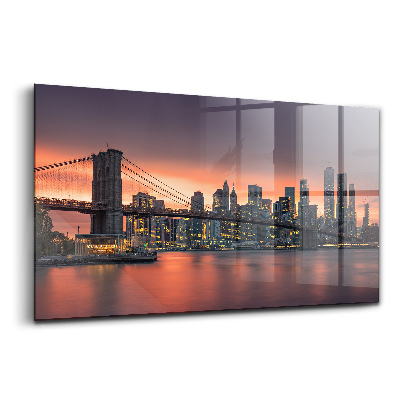 Luxusný sklenený obraz Východná rieka v New Yorku