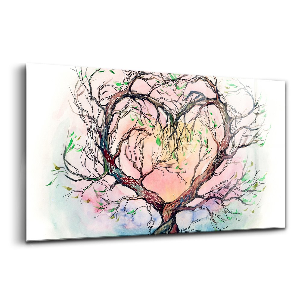 Sklenený obraz Strom srdce láska príroda