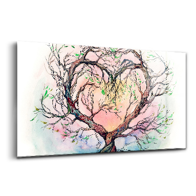 Sklenený obraz Strom srdce láska príroda