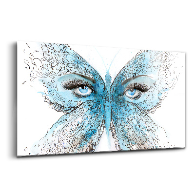 Luxusný sklenený obraz Tvár v tvare motýľa