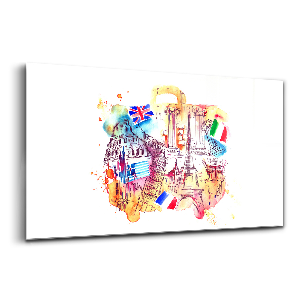 Luxusný sklenený obraz Atraktívne krajiny svetového cestovného ruchu