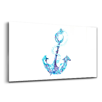 Luxusný sklenený obraz Morská kotva