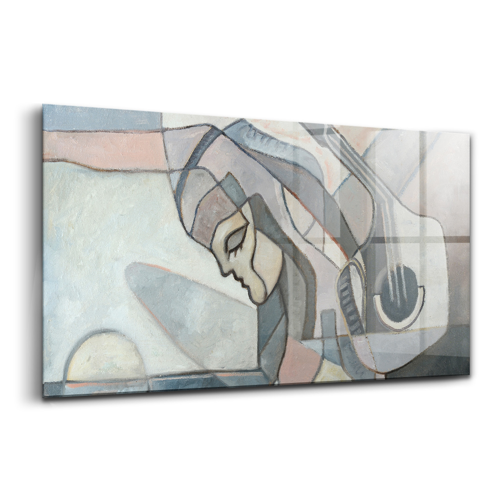 Luxusný sklenený obraz Abstraktná maľba ženy