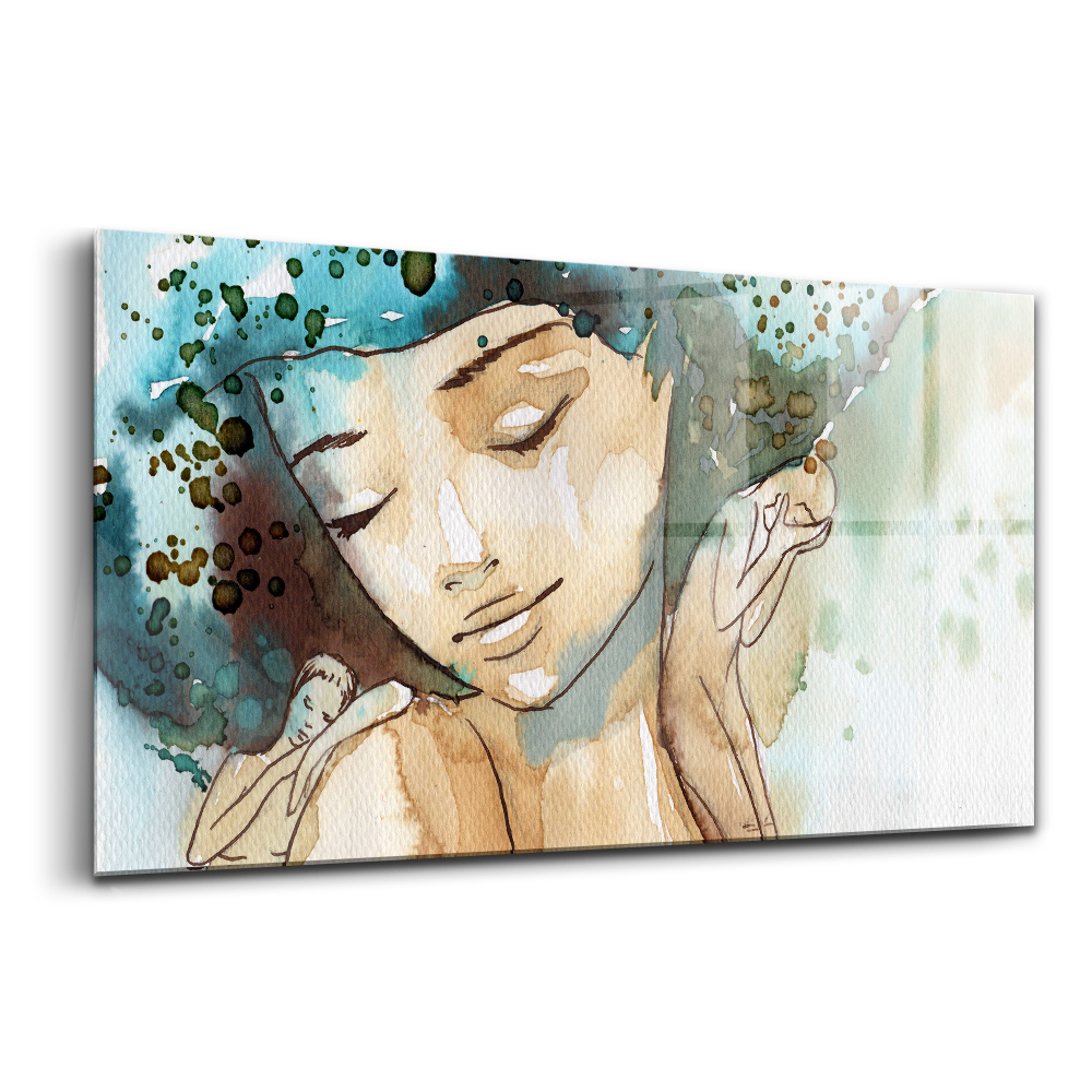 Sklenený obraz Abstraktná žena