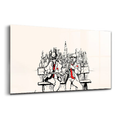 Sklenený obraz Jazz v New Yorku