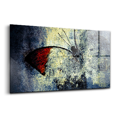Obraz na skle Motýľ vintage štýl