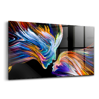 Obraz na skle Farebná predstavivosť emocionálne umenie