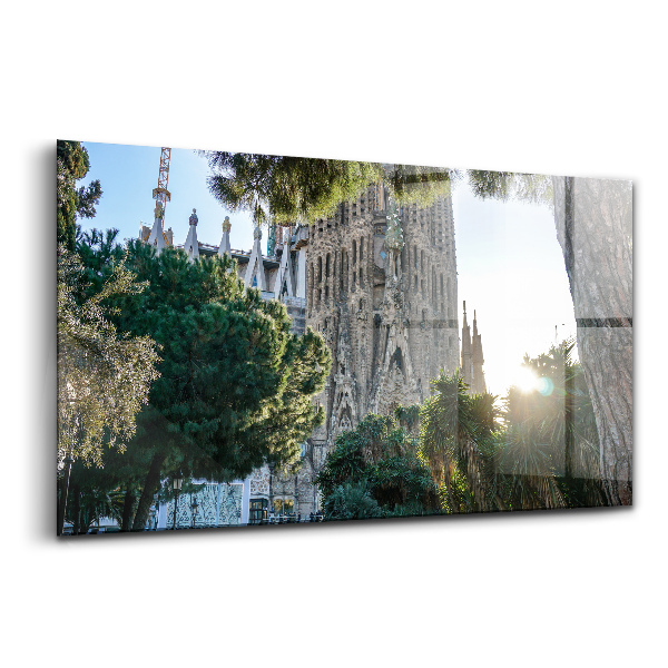 Luxusný sklenený obraz Park sagrada familia barcelona