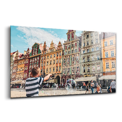 Obraz na skle Detské trhové námestie vo wroclawi