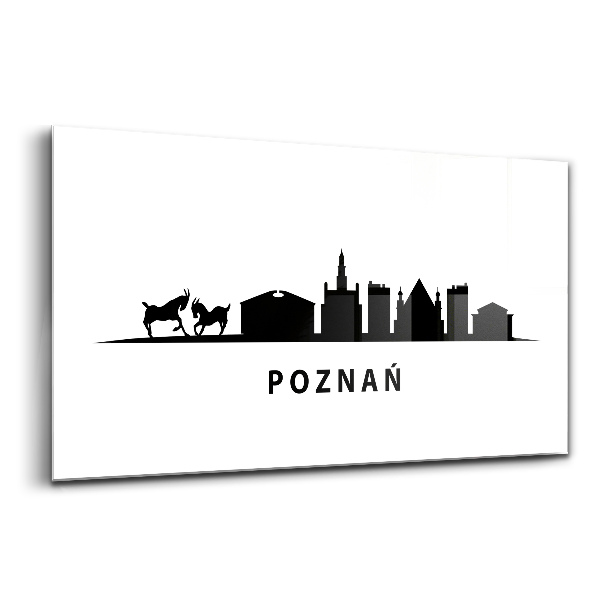 Sklenený obraz Grafika panorámy Poznane