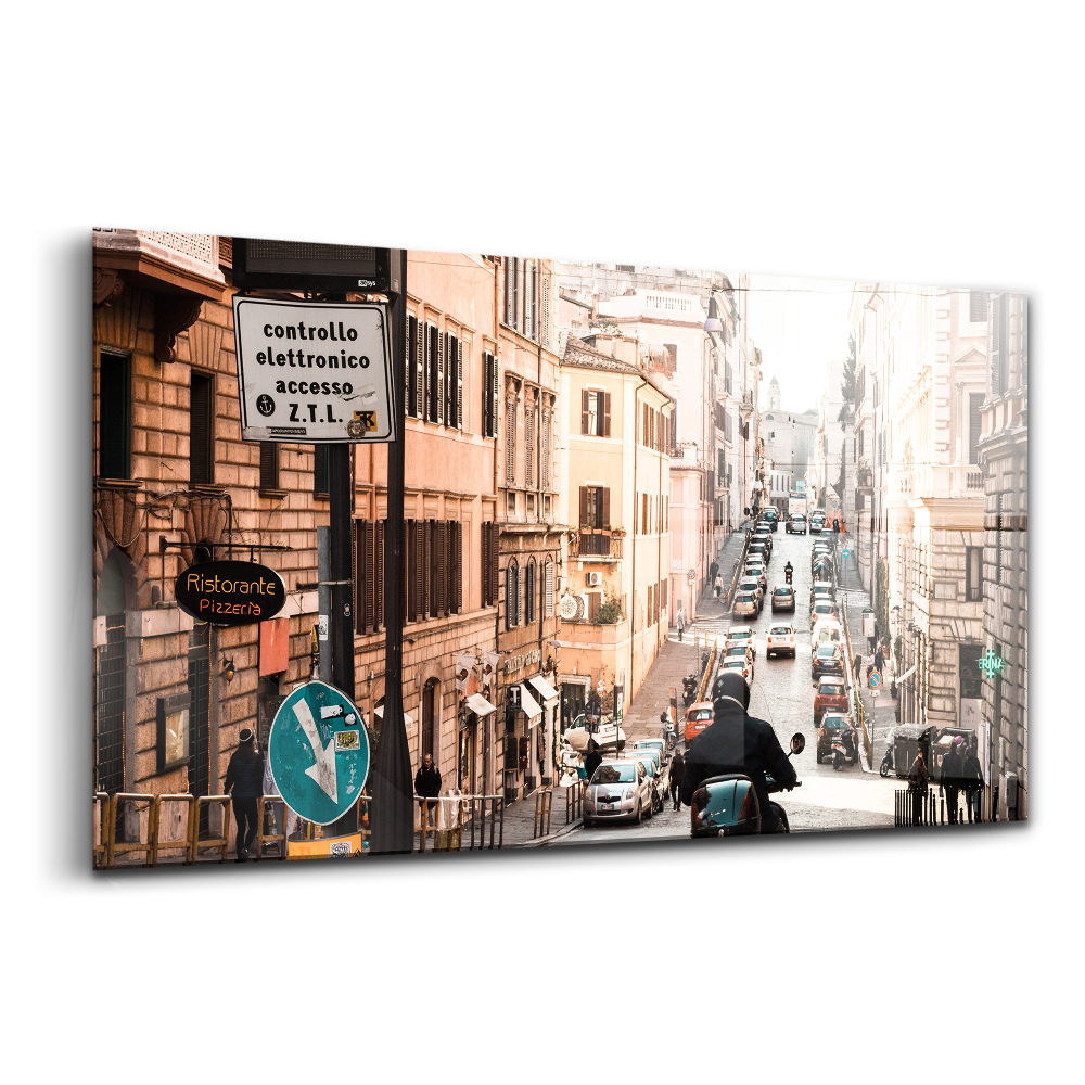 Luxusný sklenený obraz Ulice v Ríme