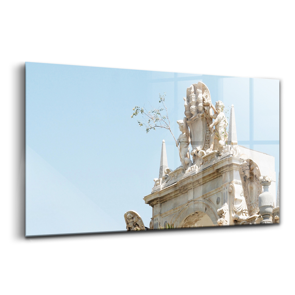 Luxusný sklenený obraz Fontána del gigante neapol