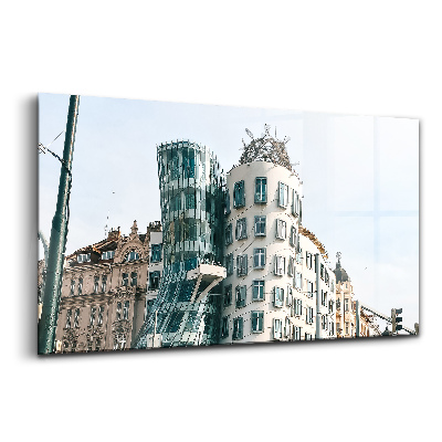 Obraz na skle Tancujúci dom v Prahe