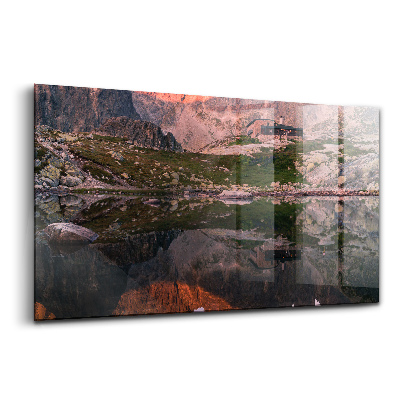 Obraz na skle Horský rybník Slovensko