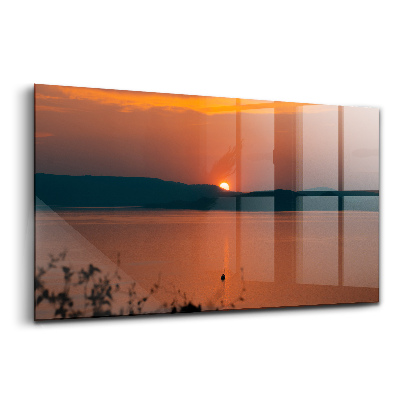 Sklenený obraz Západ slnka pri Balatone