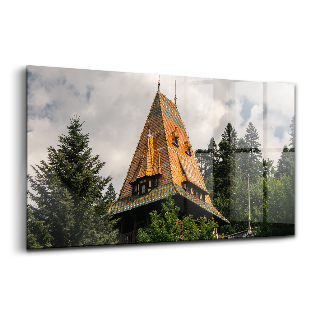 Luxusný sklenený obraz Palác Pelisor v rumunsku