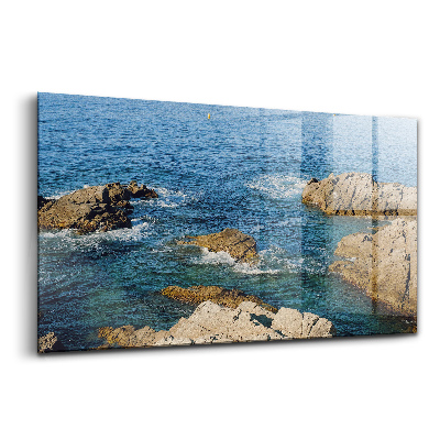 Luxusný sklenený obraz Pobrežie Costa Brava