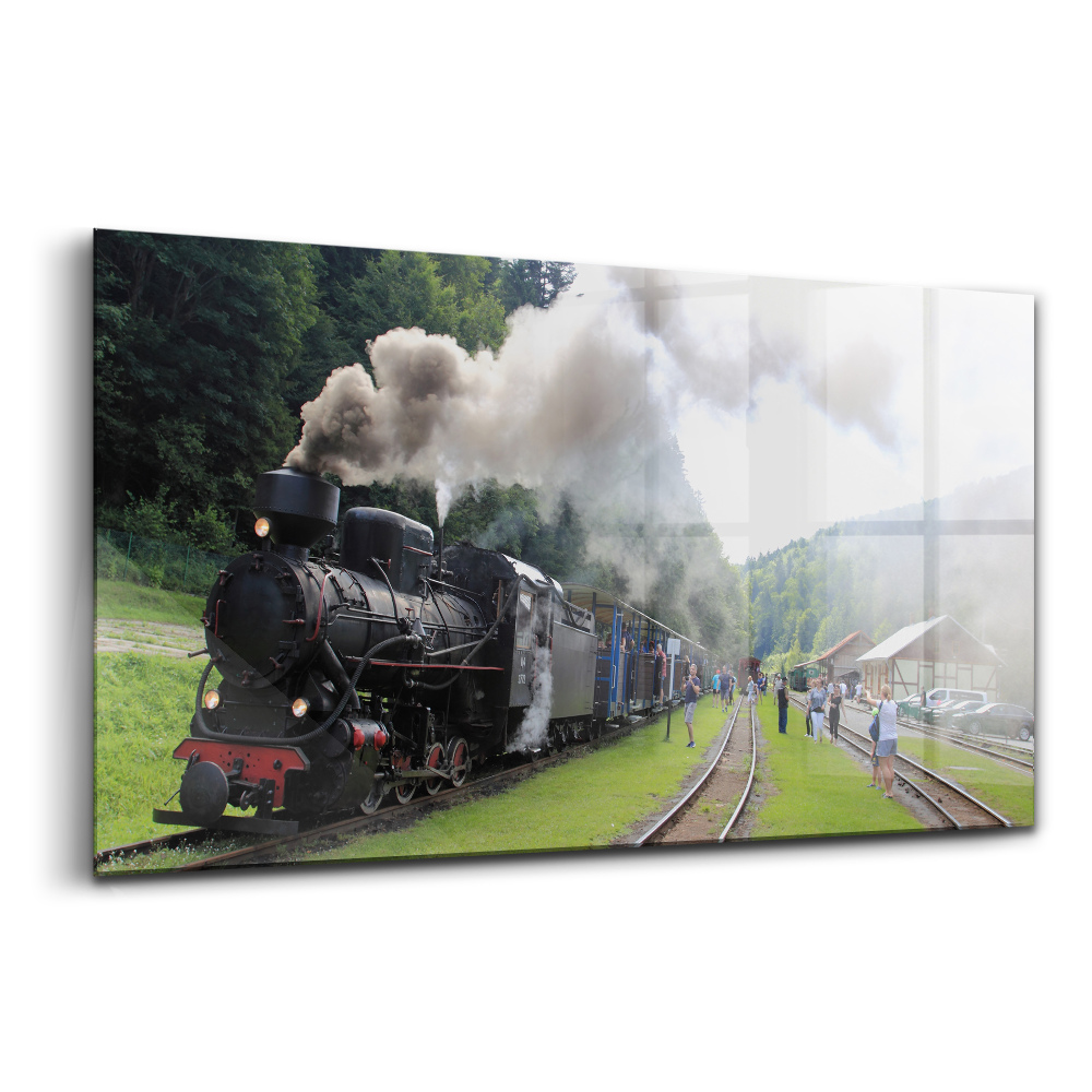 Luxusný sklenený obraz Vlak v Bieszczadoch