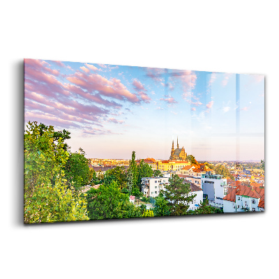 Luxusný sklenený obraz Budovy Brna Česká republika