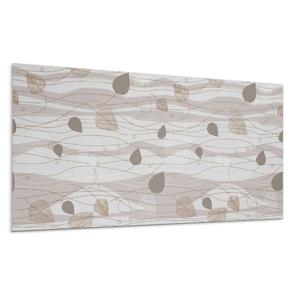 Panel na stenu Vzor listov na vlnách