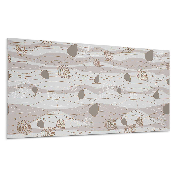 Panel na stenu Vzor listov na vlnách