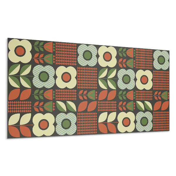 Panel na stenu Kvetinové vzory a figúrky