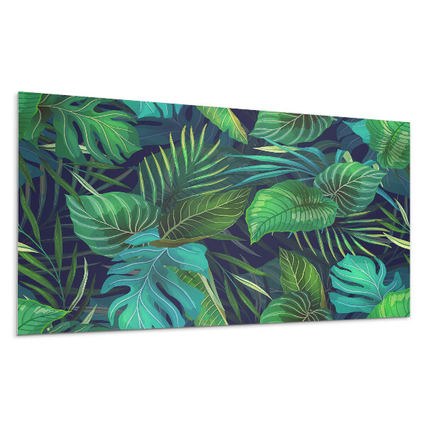 Pvc panel na stenu Tropické listy v húštine