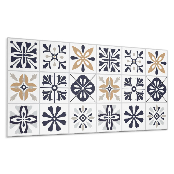 Obkladový panel na stenu Dekoratívne vzory v dlaždiciach